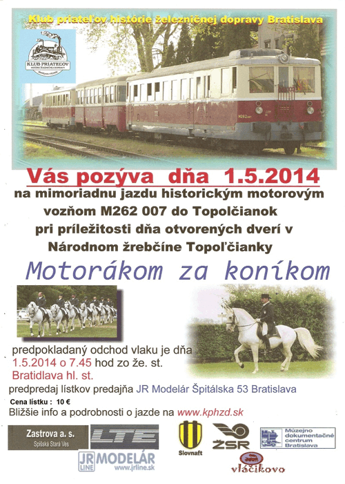 Motorovým vlakom za koníkom do Topoľčianok 2014